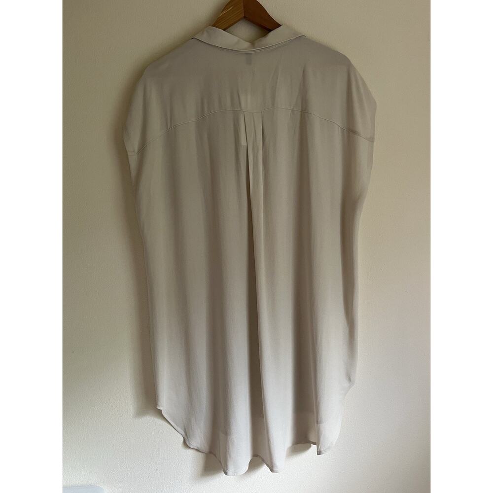 NWT Eileen Fisher XL Silk Georgette Shirt Top Flowy Casual Coastal Classic $248 - Picture 8 of 8
